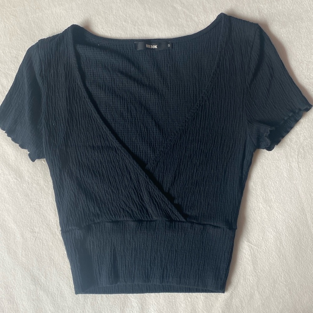 Bik Bok black v neck top.